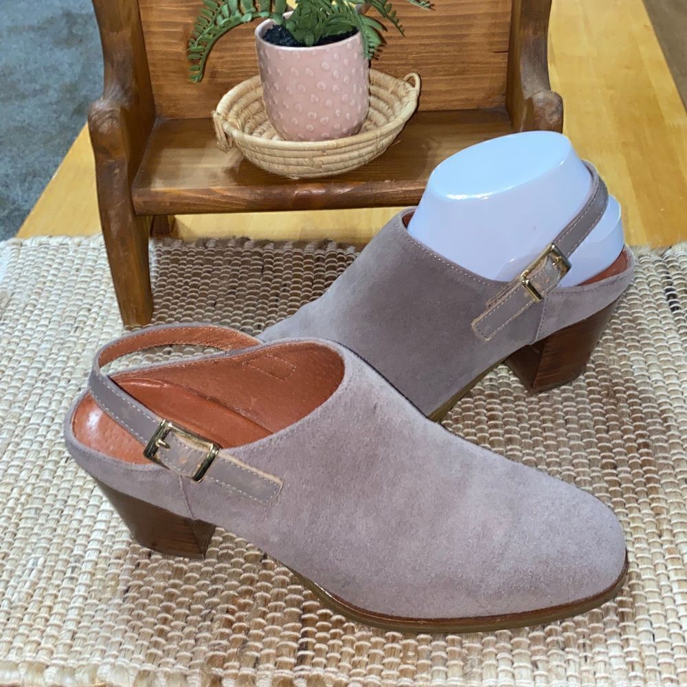 Natalia Blanco NB Mule sling back booties suede tan